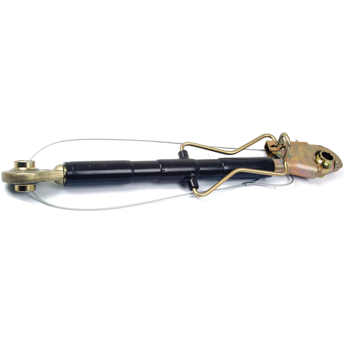 The Top Link Heavy Duty (Cat.2/2) Ball and Q.R. Hook by Sparex, with a 1 1/4'' diameter and a minimum length of 622mm, is designed for securing cargo during transport. Ideal for tractor implements, this robust binder ensures your load stays secure and safe on the move.