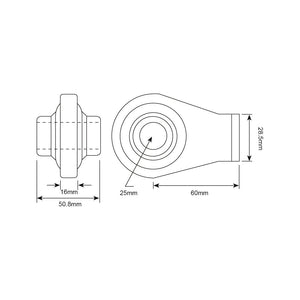 Top Link Weld On Ball End (Cat. 2)
 - S.311 - Farming Parts