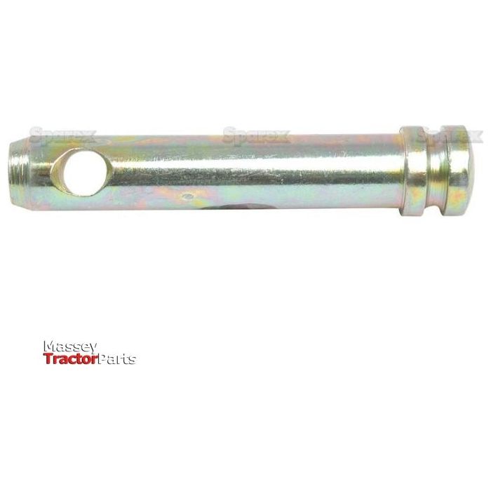 A metallic, cylindrical tractor part measuring 20x83mm with a hole through one end and ridges at the other, labeled "Top link pin Cat. 1," compatible with Sparex models (Part No. S.423).