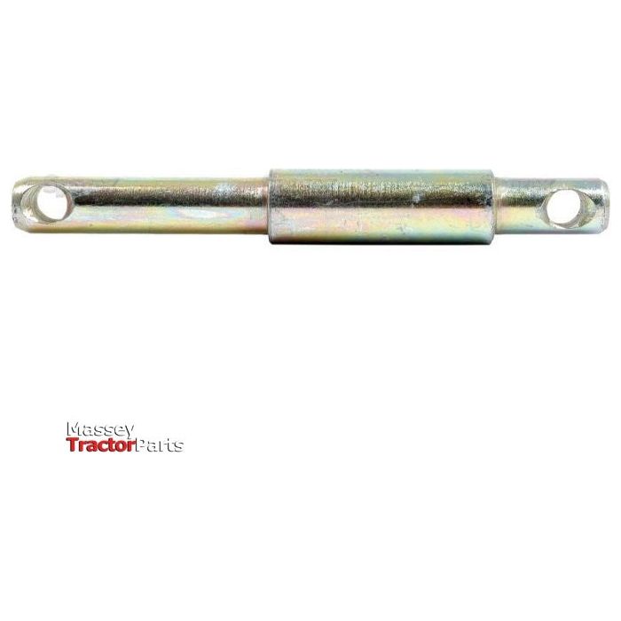 A metal hydraulic cylinder with a loop on each end, used in tractor maintenance, prominently features the Massey Tractor Parts logo in the bottom-left corner, confirming its compatibility with various models. This product includes the Sparex Top Link Pin - Dual Category 19 - 25mm Cat.1/2 (Sparex Part No.S.16339) for efficiency and fits sizes 19 - 25mm.