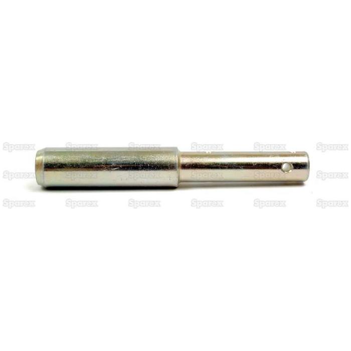 The Sparex Top Link Pin - Dual Category 19-25mm Cat.1/2 (Sparex Part No.S.3539) is a cylindrical metal pin with two different diameters, featuring a small hole near the end of the narrower section and an overall length designed for precision.