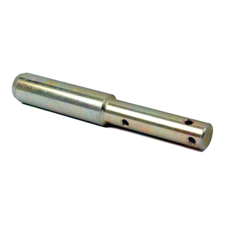 The Top Link Pin - Dual Category 19 - 25mm Cat.1/2 by Sparex (Part No. S.3539) is a metal pin with two holes near one end, designed for securing or attaching components. Its precise diameter ensures a perfect fit, while its overall length provides stability.