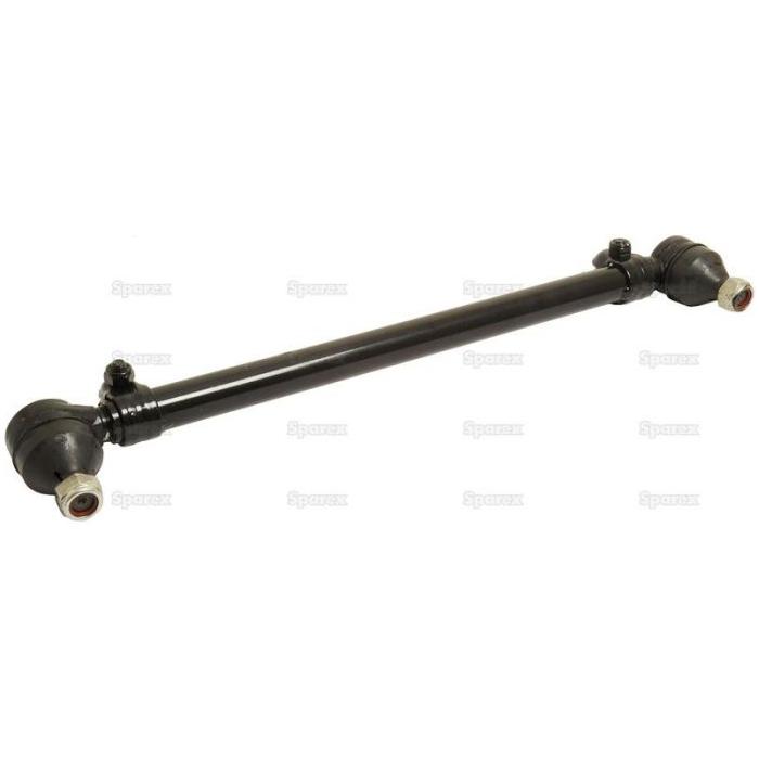 An image of the Sparex Track Rod/Drag Link Assembly, 107mm in length, featuring jointed ends and a thread for easy fitting, typically used in agricultural machinery - Product Code: S.43782.