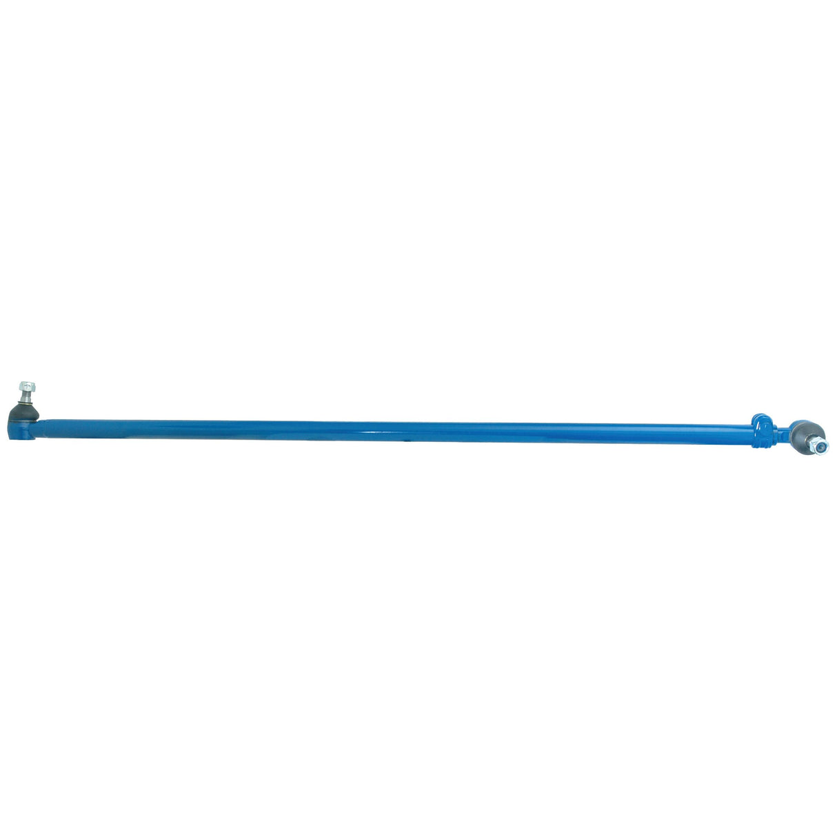 The Sparex Track Rod/Drag Link Assembly, S.65042, is a 1235mm blue metal rod with threaded ends and fittings on both sides, ideal for structural or mechanical applications. It features a precise thread length and is available in various Ø A (mm) options to suit your needs.