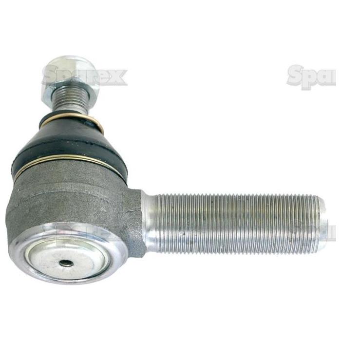 Close-up of the Sparex Track Rod (S.65048), measuring 101mm, featuring a metal ball joint tie rod end with male thread, detailing the threading and a black rubber boot.