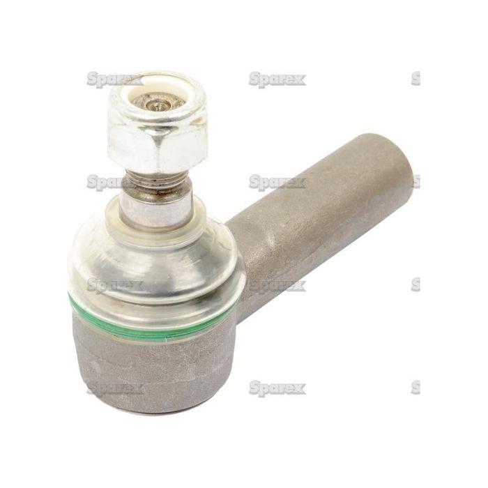 A close-up image of a Sparex Track Rod (S.43873), measuring 112mm in length, featuring a metal automotive ball joint with an M18 x 1.5 threaded stud and nut and a Sparex female thread.