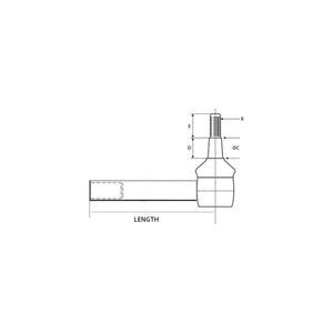 Track Rod, Length: 207mm
 - S.7808 - Massey Tractor Parts