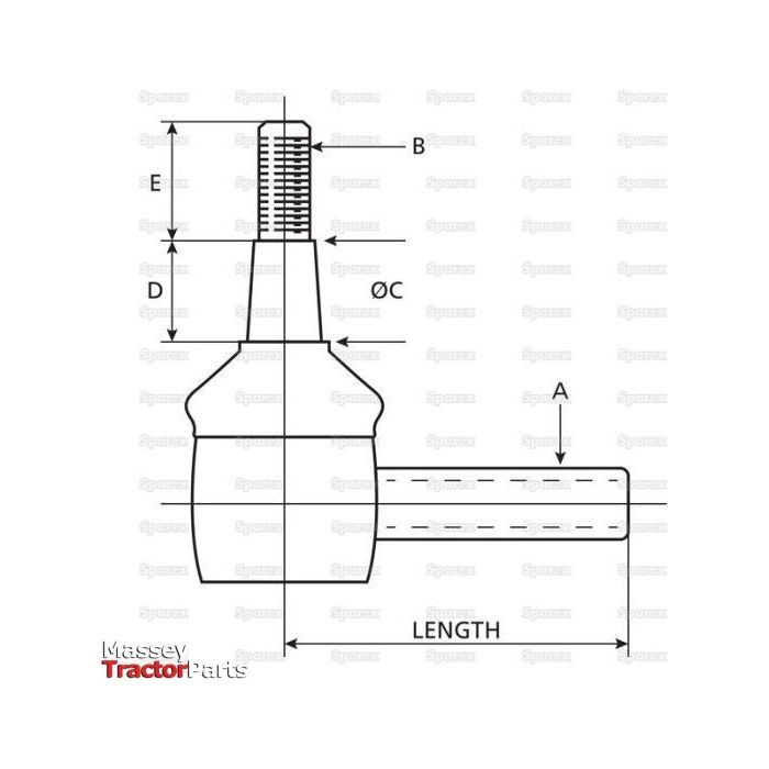 Track Rod, Length: 270mm
 - S.137462 - Farming Parts