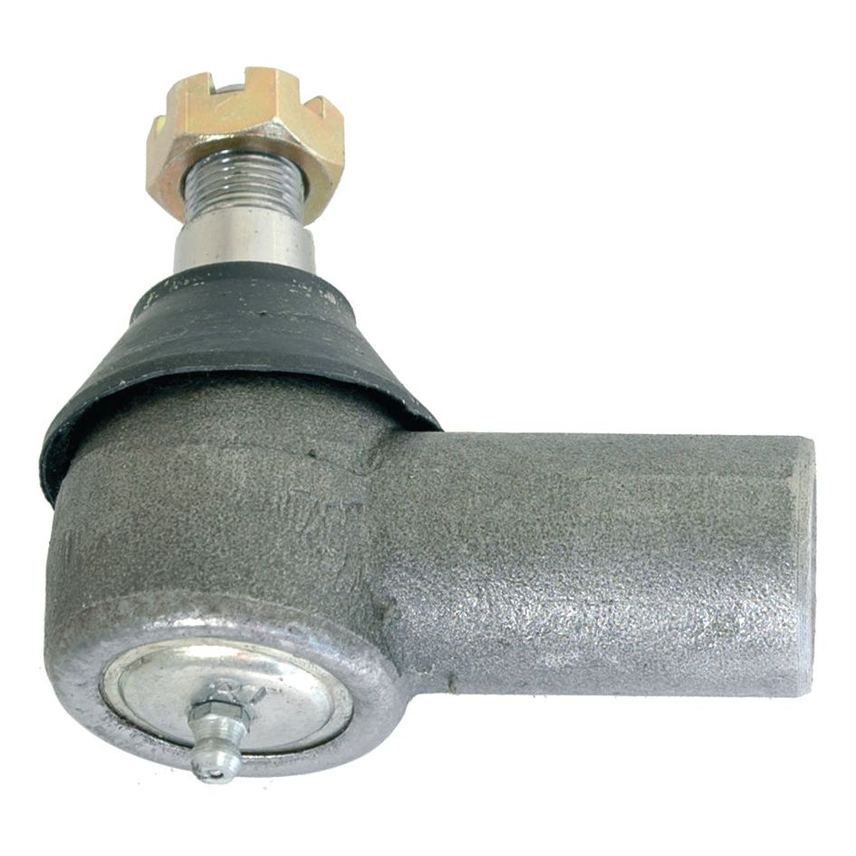 A metal automotive track rod named "Track Rod, Length: 73mm - S.71261" from Sparex, featuring an M16 x 1.5 female thread and a castle nut on top, all covered in a black protective boot.