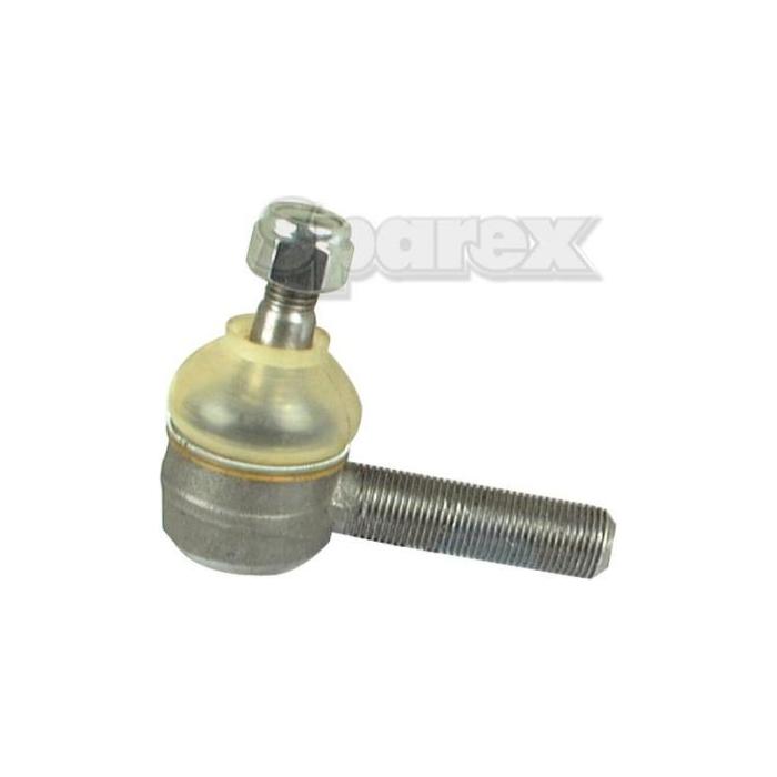 The Sparex Track Rod (S.20316), measuring 83mm in length, is a metal ball joint featuring a smooth spherical surface and a hexagonal nut on top, with a male thread straight design. This component is compatible with Hinomoto.