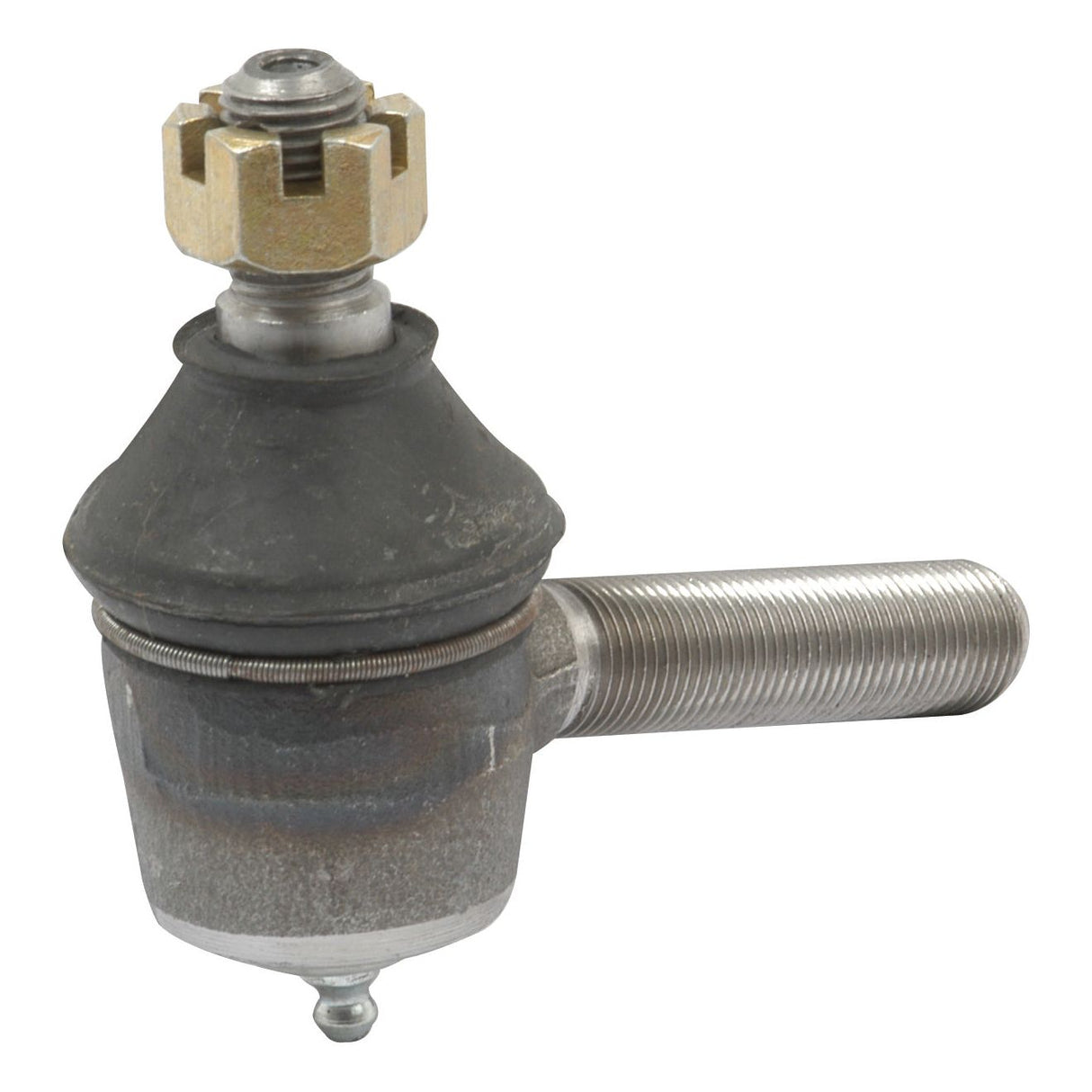 Close-up of a Sparex Track Rod (S.71281) featuring an 86mm length, a threaded shaft, and a rubber boot, highlighting its male thread typically used in automotive steering systems.