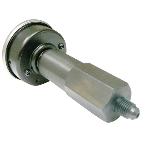 The Traction Booster Gauge (Sparex Part No. S.69205) by Sparex features a cylindrical body with a round base on one end and a hexagonal fitting with a threaded tip on the opposite end, compatible with Allis Chalmers models.