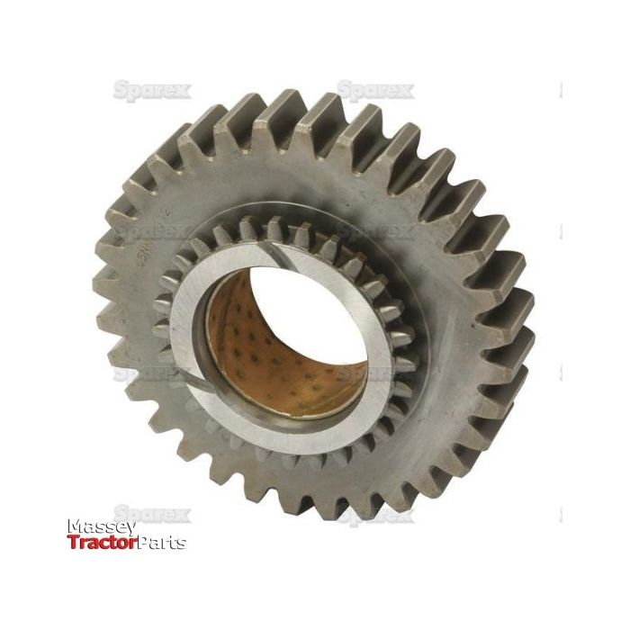 A metal gear with interlocking teeth designed for machinery, shown from an angled perspective. The image has "Sparex" text at the bottom left corner and includes a reference to Transmission Gear Reverse functionality (Sparex Part No. S.65340).