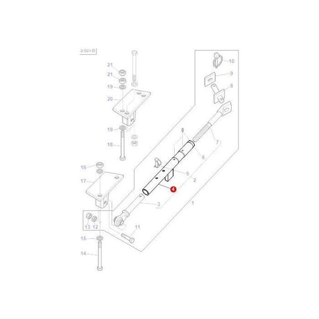 Tube 440mm - 3818523M91 - Massey Tractor Parts