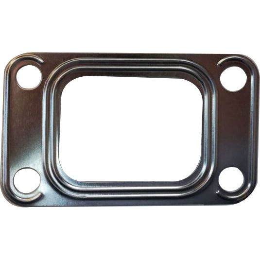 A Turbo Gasket (part number S.144306), designed specifically for the Sparex Engine on a Fiat 140-90, features a rectangular metal plate with four round screw holes, one at each corner, and a large oval cutout in the center.