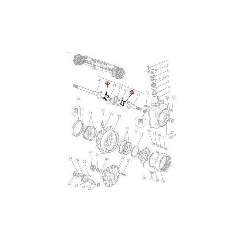 Massey Ferguson Universal Joint - 1429021M1 | OEM | Massey Ferguson parts | Axles & Power Transmission-Massey Ferguson-4WD Parts,Axles & Power Train,Drive Shafts & Gears,Farming Parts,Front Axle & Steering,Tractor Parts,Universal Joints