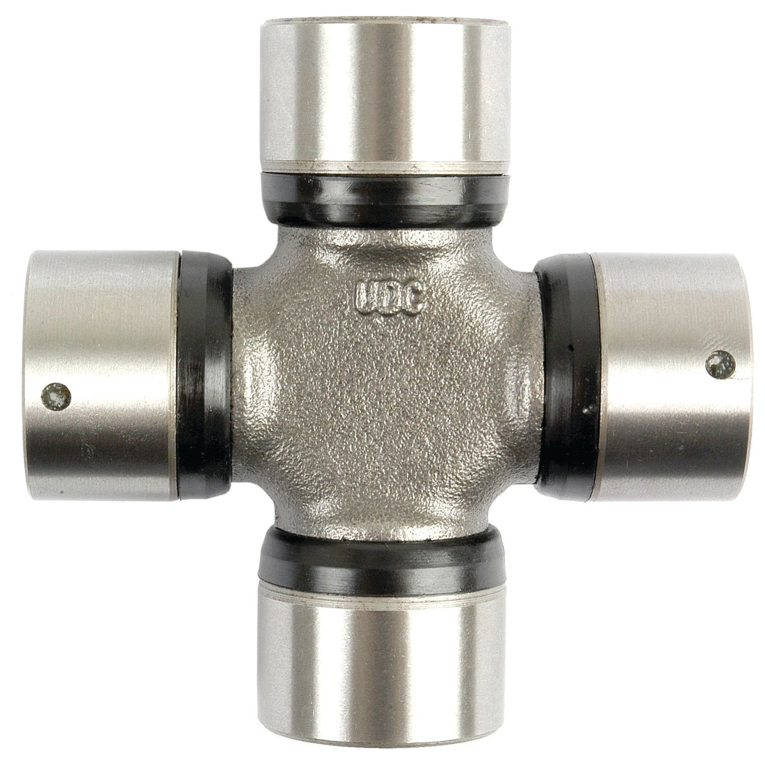 The Sparex Universal Joint 30.0 x 83mm, Part No. S.33621, features four cylindrical ends connected at a central cross-shaped piece, making it ideal for tractor parts.