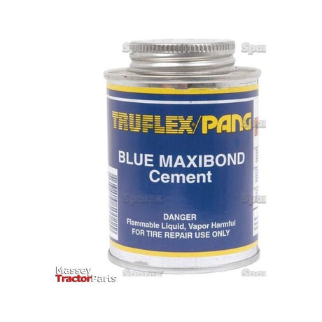 A metal tin labeled "Vulcanising Solution 8 fl. oz/237ml" from Sparex (Part No. S.19832) contains a vulcanizing solution with an integral brush. The warning indicates it is a flammable liquid and vapor that is harmful and intended for tire repair use only.