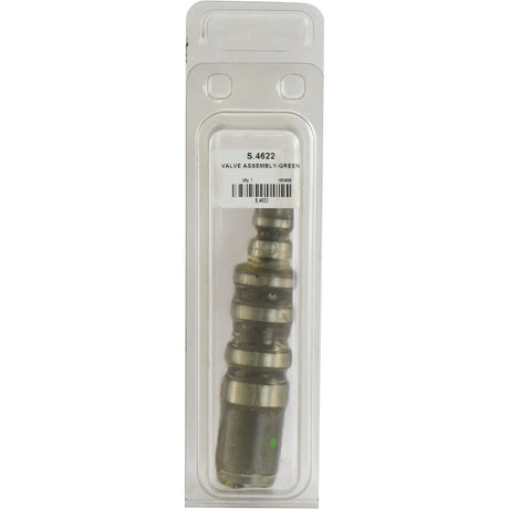 A packaged Valve Control Assembly labeled "Valve Control Assembly - Green | Sparex Part No. S.4622" is inside a clear plastic casing with a barcode visible, ideal for Ford/New Holland applications.