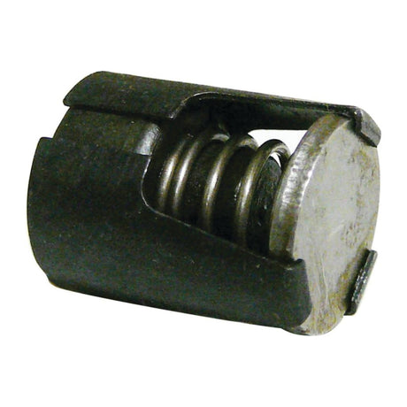 A cylindrical metal spring-loaded latch or pin, typically used in mechanical assemblies or furniture to provide locking and release functionality, similar to the precision found in a Valve Assembly by Sparex (Part No. S.60548).