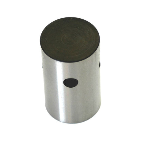 A cylindrical metal part with side holes, viewed from a top angle, resembling a tappet cam follower, specifically designed for John Deere machinery – known as the Sparex Valve Tappet (Part No. S.31610).