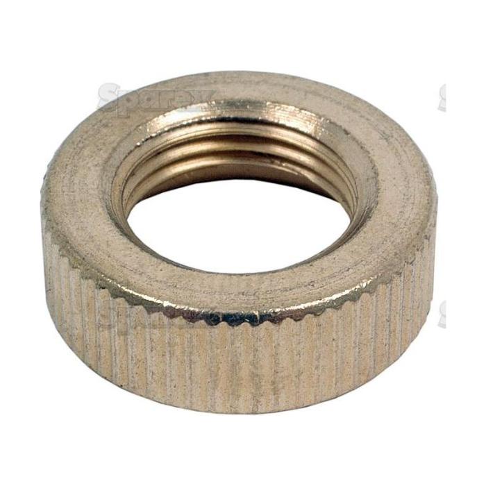 The Sparex Wheel Rim Nut (Sparex Part No. S.19280) is a metallic, round, threaded nut measuring 12.2mm with a textured outer edge, viewed from the top.