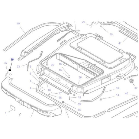 Washer Rubber 8x30x3mm - 3902365M1 - Massey Tractor Parts