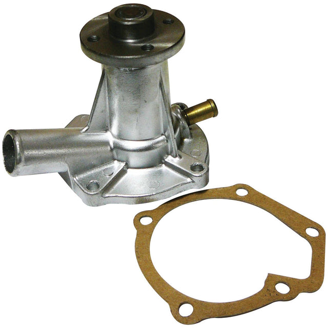 Close-up of the Water Pump Assembly (Supplied with Pulley), featuring a silver finish and Sparex Part No. S.68492 with an included gasket; compatible with Kubota B1550 models and equipped with the Sparex Impeller.