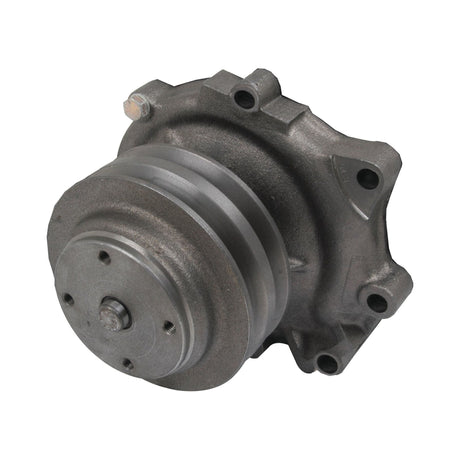 A Sparex Water Pump Assembly (Supplied with Pulley) | Sparex Part No.S.67068, featuring a double groove pulley and mounting holes, is compatible with Ford/New Holland 7810.