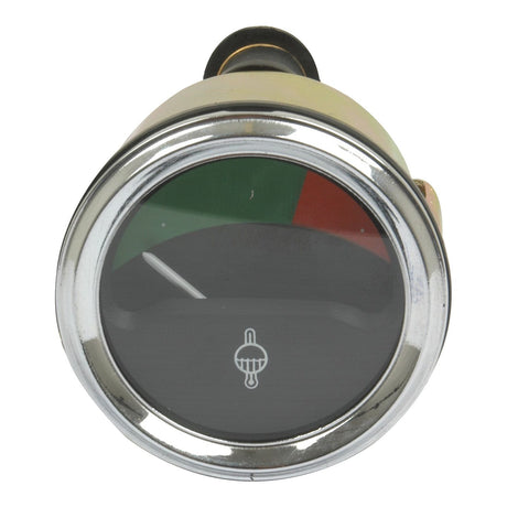 The Sparex Water Temperature Gauge (Sparex Part No. S.41066) features a metallic bezel and an analog display with a needle that points toward the green section to indicate a safe temperature range, making it ideal for vintage tractors such as Massey Ferguson and Allis Chalmers.