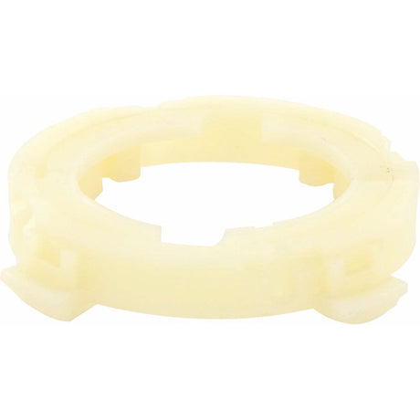 The PTO BEARING-EASYLOCK 68MM - Weasler (Sparex Part No.S.59655) by Sparex is a translucent, circular plastic ring with notches on both the inner and outer edges, ideal for securely fitting a PTO bearing.