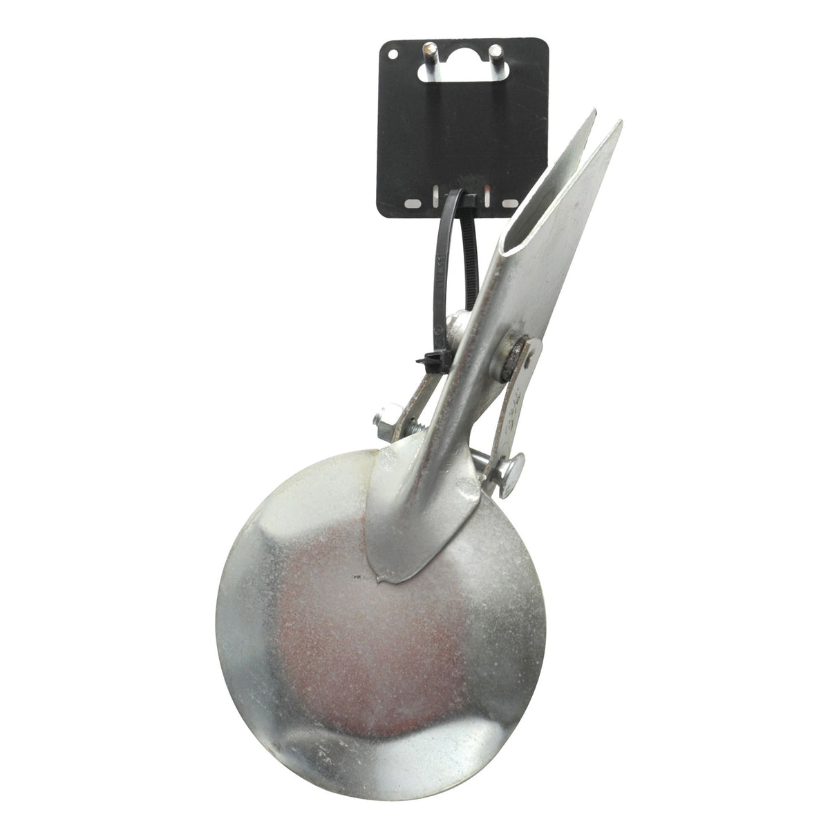 The Weather Cap - Counter Balanced, Ø3 3/4'' (95.2mm) from Sparex, Part No. S.919783, is a mounting fixture featuring a metal clamp with a circular base and an attached black bracket for enhanced stability.
