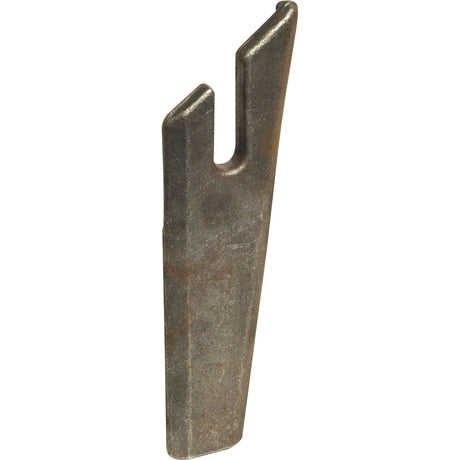 A Sparex Weld on Repair Tip 208mm. LH Replacement for Lely, identified by Part No.S.77614, compatible with Universal Tractors and serving as a versatile metal pry bar with a hooked end and a flat, pointed tip.