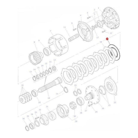 Wet Clutch Disc - 3619155M1 - Massey Tractor Parts