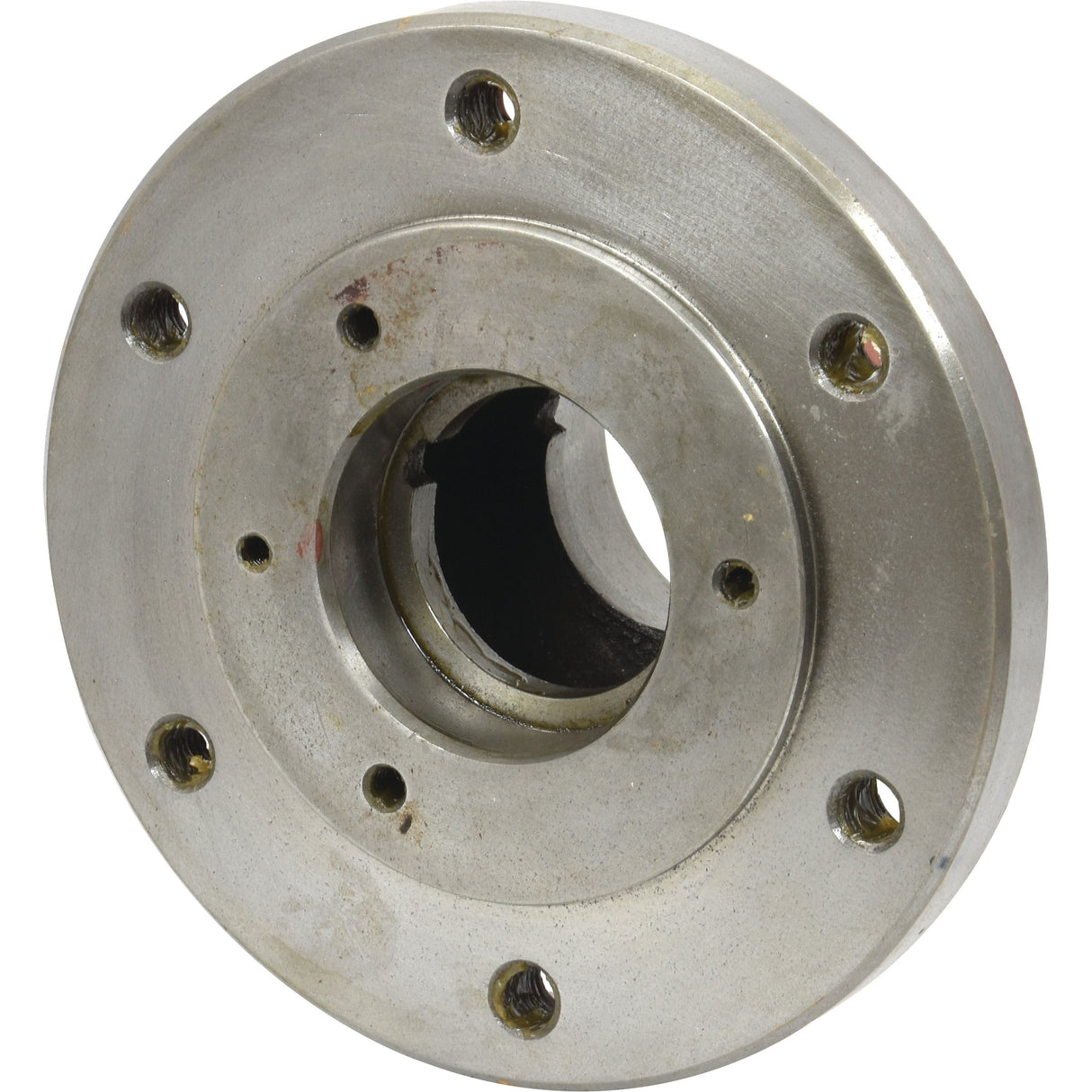 The Sparex Wheel Hub, with Part No. S.57473, is a round metal flange featuring eight evenly spaced bolt holes around its perimeter, commonly used for secure mounting in David Brown equipment.