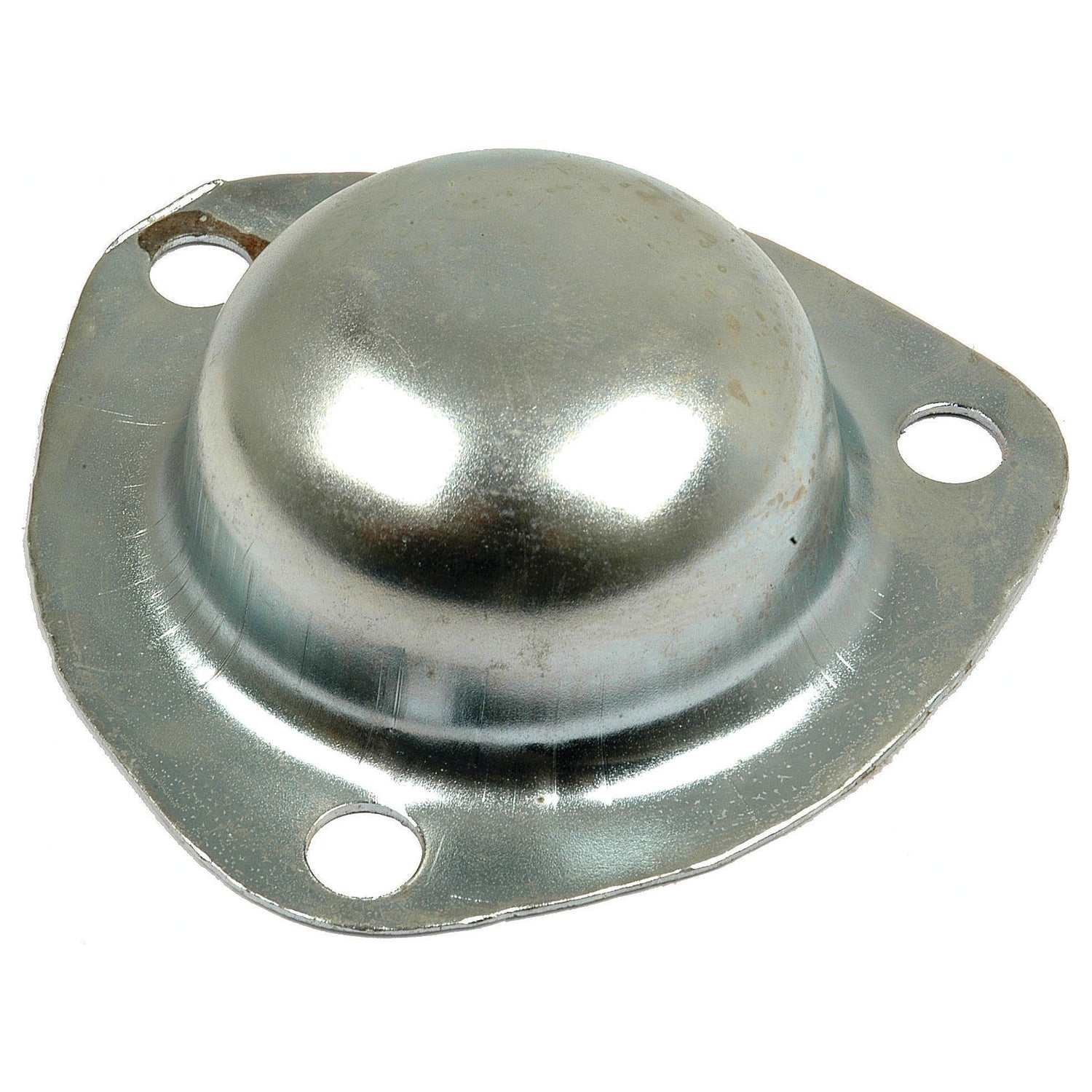 The Sparex Hub Cap (Part No. S.59575) is a metallic domed washer with three holes, designed for fastening or support in various mechanical applications.