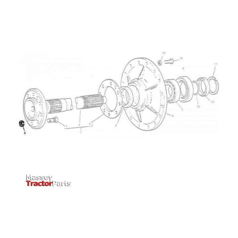 Massey Ferguson Wheel Nut Rear - 881162M2 | OEM | Massey Ferguson parts | Wheel Nuts-Massey Ferguson-Axles & Power Train,Bolts & Nuts,Farming Parts,Tractor Parts,Wheel Nuts,Wheels & Mudguards