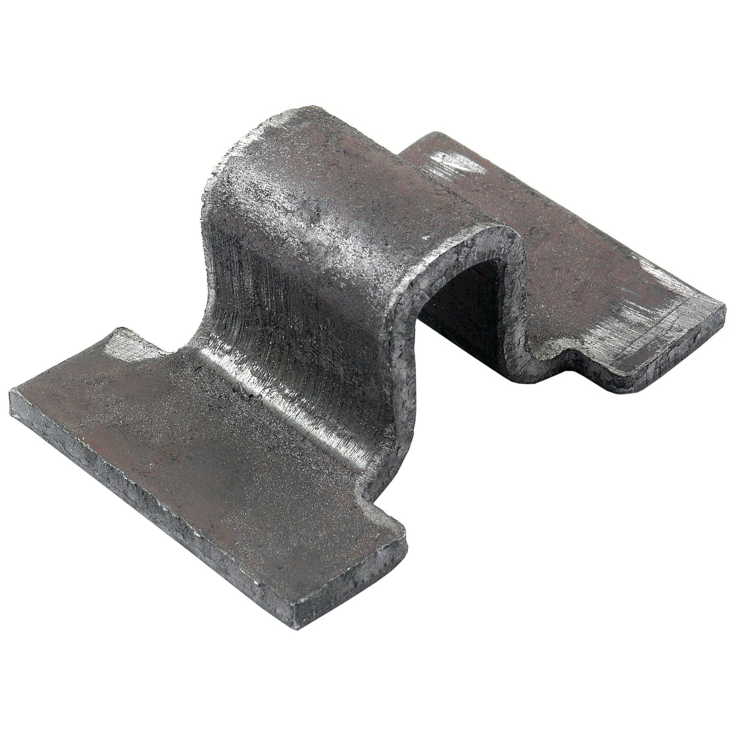 The Sparex Wheel Rim Lug (Sparex Part No. S.41607) is a metal clamp with an irregular, S-shaped design and flat rectangular ends, making it ideal for securing to a Massey Ferguson wheel rim or as a weld-on component.
