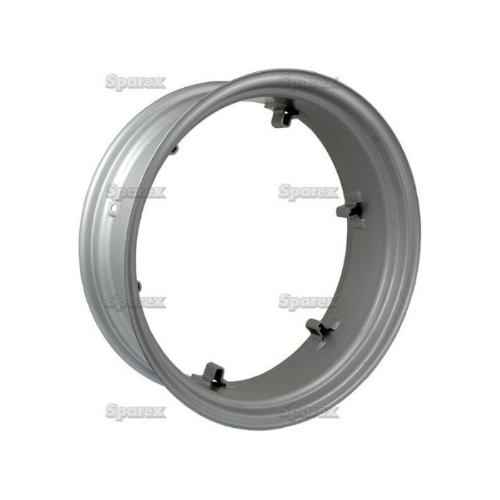 The Sparex Wheel Rim, product code S.61966, features a silver metallic finish with bolt holes and is displayed against a plain white background. It is perfect for achieving precise wheel rim size fitting on your 2WD vehicle with its 10 x 28'' dimensions.
