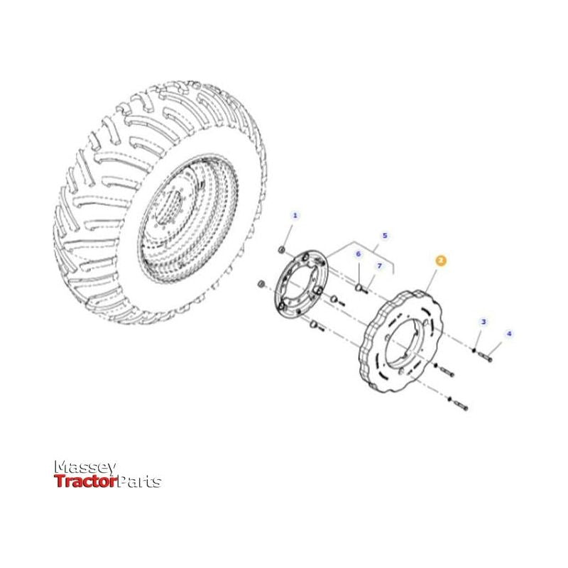 Massey Ferguson Wheel Weight 250kg - 4290866M3 | OEM | Massey Ferguson parts | Wheel Hubs & Components-Massey Ferguson-Axles & Power Train,Farming Parts,Tractor Parts,Wheels & Mudguards