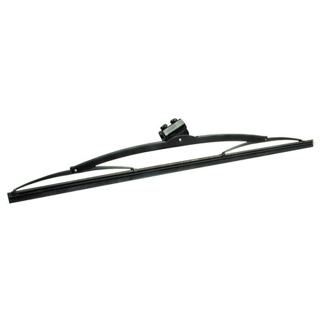 The Sparex Wiper Blade - 24'' (600mm) with part number S.24718 is black, features a metal frame, and is designed for vehicle windshields with a curved mounting attachment at the center.