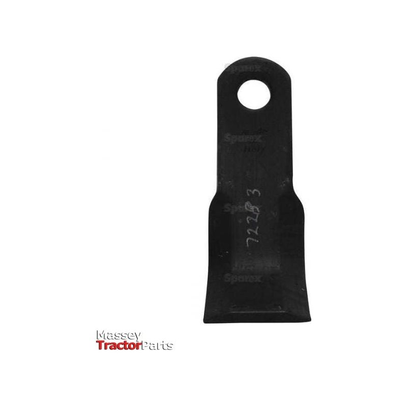 A single black Y type flail, measuring 200mm in length and 60mm in width, with a 25.5mm diameter hole at the top, labeled "6060004," and photographed on a plain white background. This part is identified as Sparex Part No. S.72283 and serves as a replacement for Kuhn, Nobili, Omarv, Quivogne, Sicma equipment.