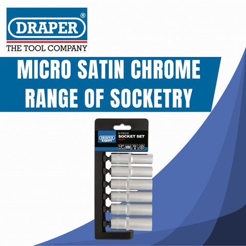 Draper Micro Satin Chrom Range Of Socketry