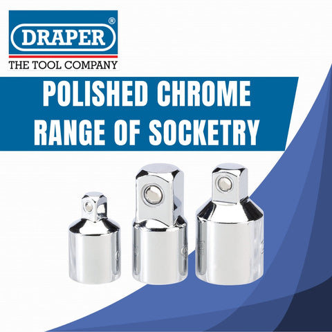 Draper Polished Chrome Range Of Socketry