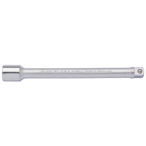 A silver 3/8" Sq. Dr., 150mm Draper Elora extension bar, model number 870-4, made in Germany from durable chrome vanadium steel and featuring corrosion protection to ensure longevity, compliant with DIN 3123 standards.
