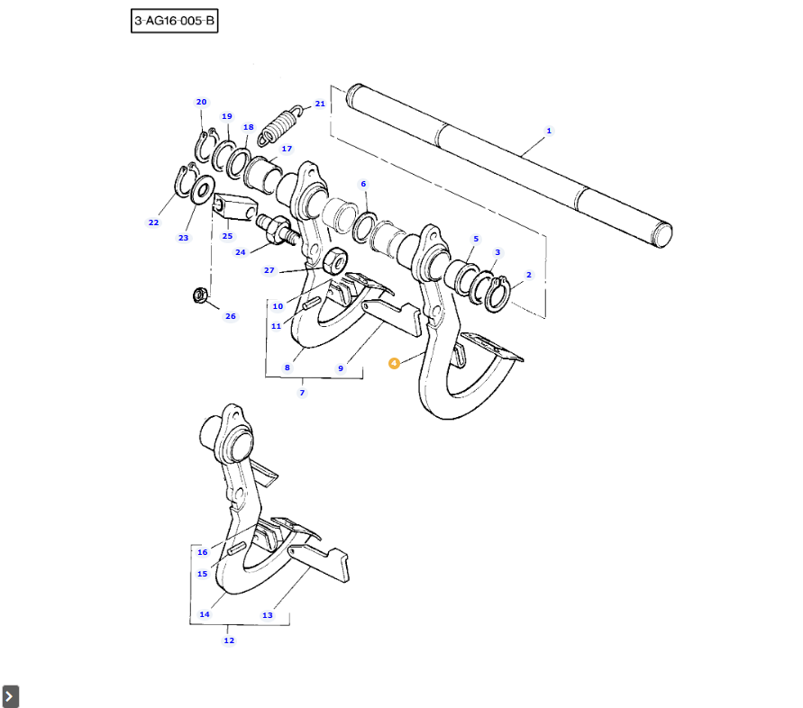 AGCO | Left Hand Pedal | AG-1696736M94