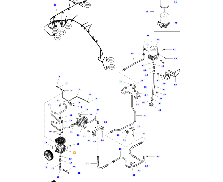 AGCO Air Compressor AG-ACW195658C | OEM Compressed Air System Unit