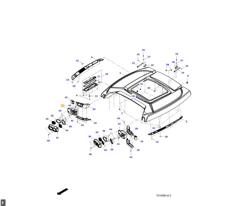 AGCO | Headlight Bonnet | AG-M222Pp252602A