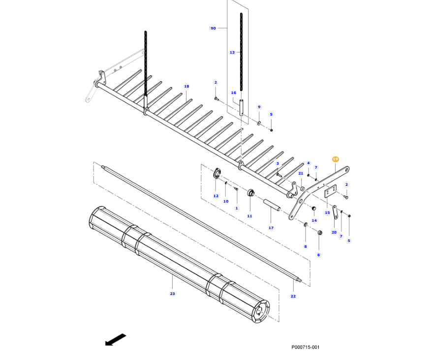 AGCO Arm OEM Structural Support Assembly Component HD| AG-1764-52-07-15