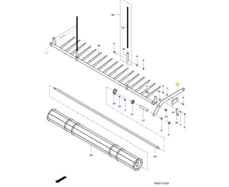 AGCO Arm OEM Structural Support Assembly Component HD| AG-1764-52-07-15